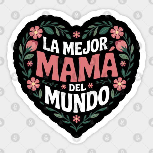 La Mejor Mama Del Mundo Sticker by Creatifly Graphic Tees